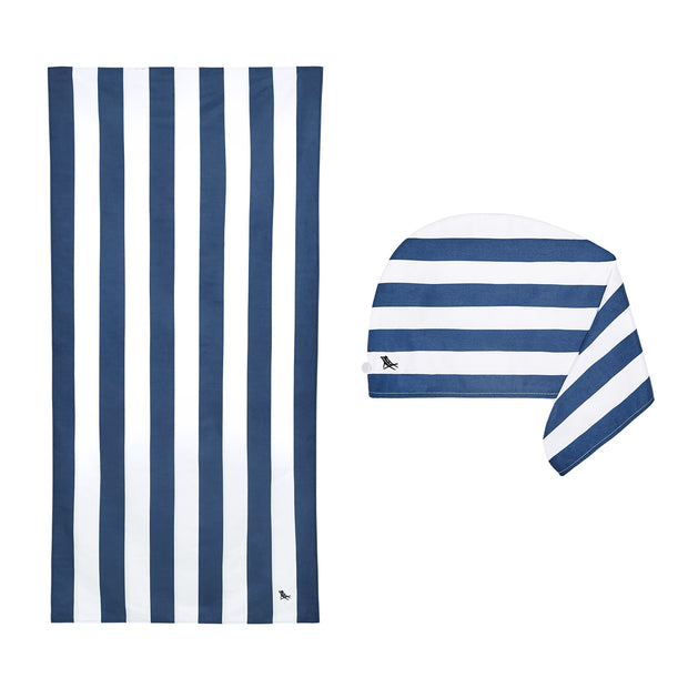 dock and bay beach towel + hair wrap bundle