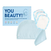 You Beauty! Gift Box - Hair Wrap & Makeup Remover Set - Alaska Blue