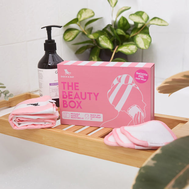 dock and bay gift box hair wrap & makeup remover