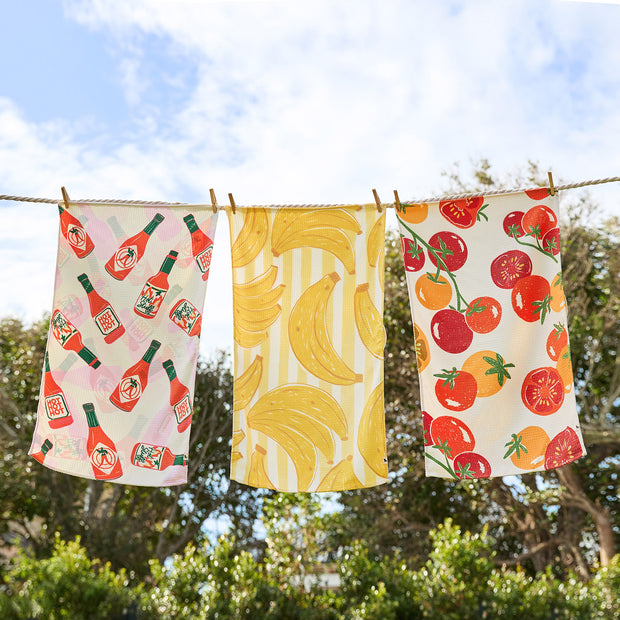 dock and bay tea towel