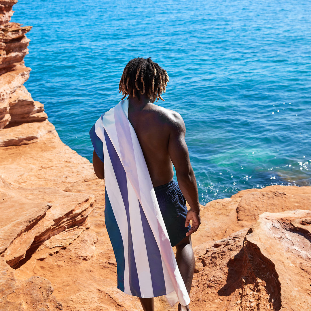 Volope 2-Pack Turkish Beach Towels – Oversized 71"x39" 100% Cotton, Lightweight, Quick-Dry & Sand-Free