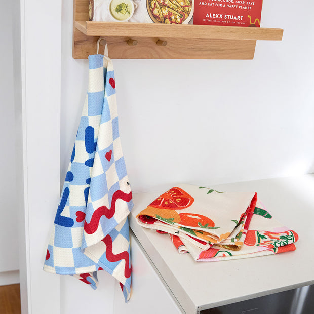 dock and bay tea towel