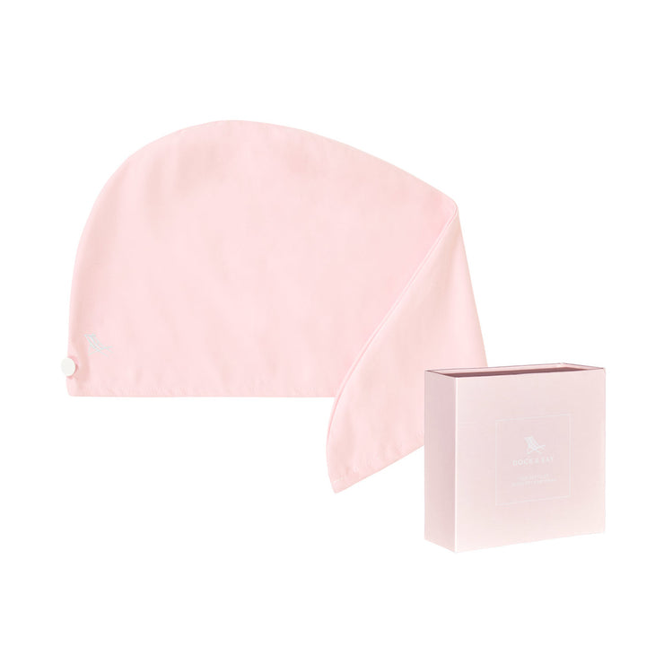 baby pink solid colour quick dry hair wrap