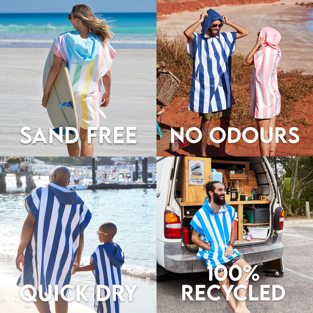 dock and bay poncho adults