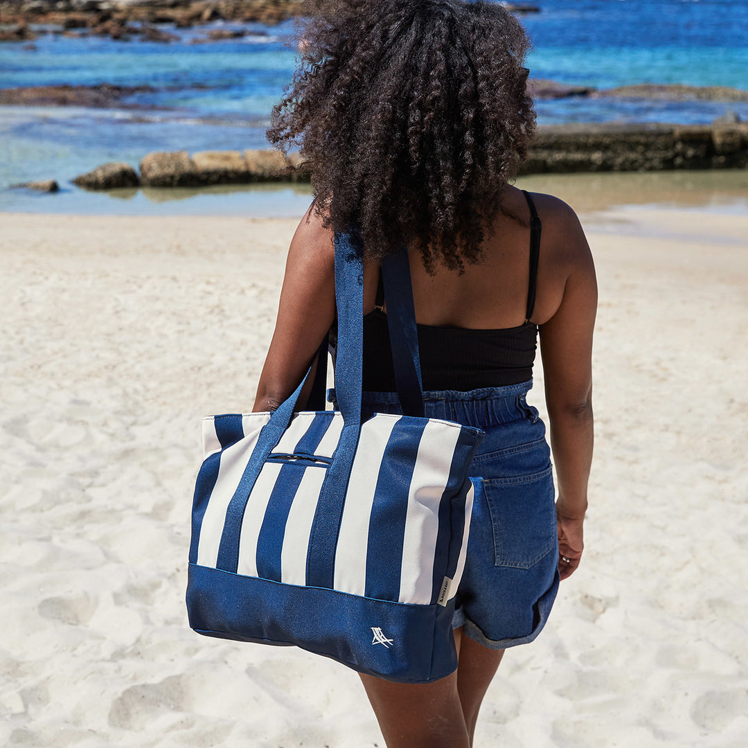 Dock Bay Canvas Beach Bags Whitsunday Blue Dock Bay UK