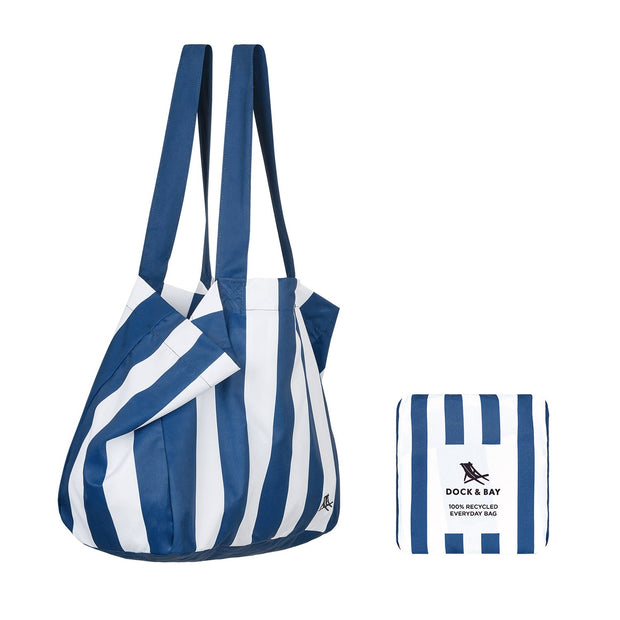 Dock & Bay Everyday Tote Bag - Compact & Foldable Beach Bag, Made from 100% Recycled