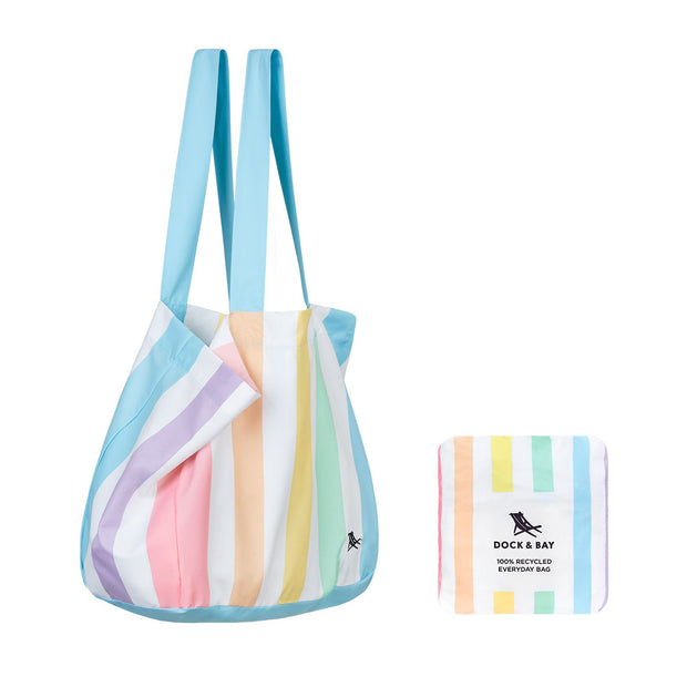 Dock & Bay Everyday Tote Bag - Compact & Foldable Beach Bag, Made from 100% Recycled