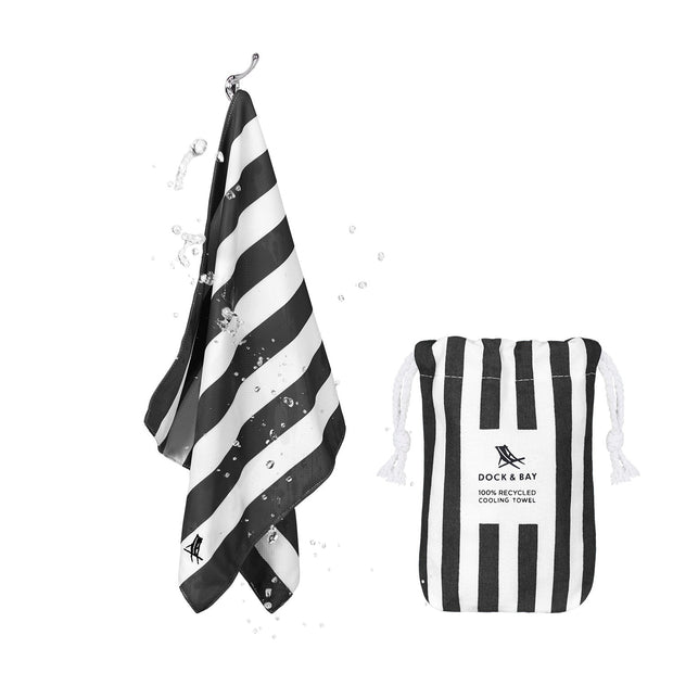 Dock & Bay Quick Cool Gym Towel - Kamari Charcoal - Outlet