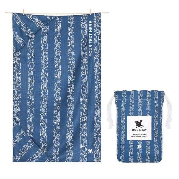 Dock & Bay Dog Towel - Puppy Party - Customised Embroidery Personalised for You - Outlet