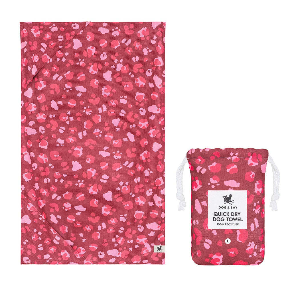 Dock & Bay Dog Towel - Rhubark & Custard