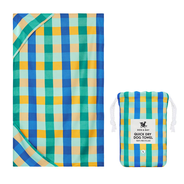 Dock & Bay Dog Towel - Puppy Plaid - Outlet