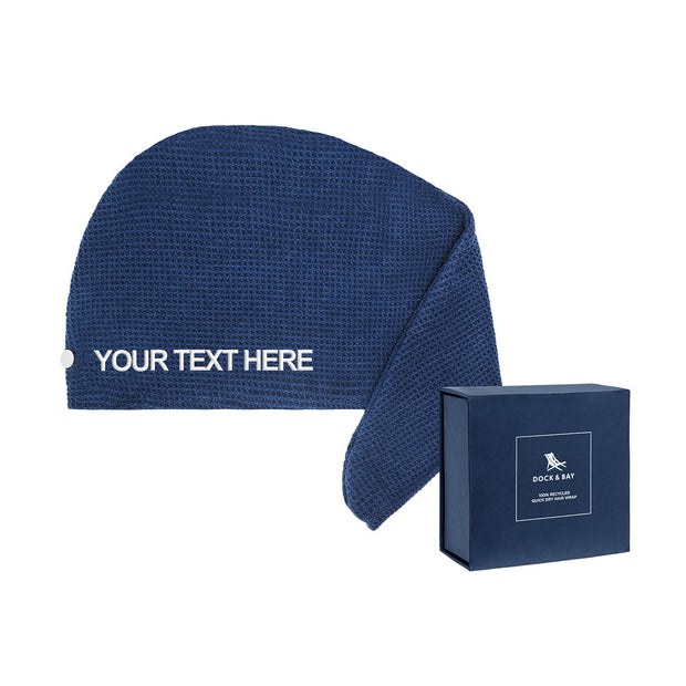 Dock & Bay Hair Wraps - Nautical Navy - Customised Embroidery Personalised for You - Outlet