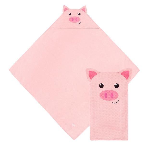 Dock & Bay Wash Mitt - Animal - Parker Pig - Outlet