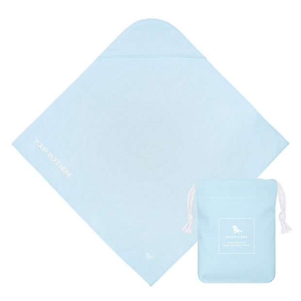 Dock & Bay Baby Hooded Towels - Bestie Blue - Customised Embroidery Personalised for You - Outlet