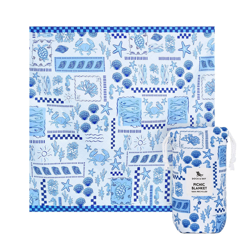 Dock & Bay Picnic Blanket - Grecian Shores