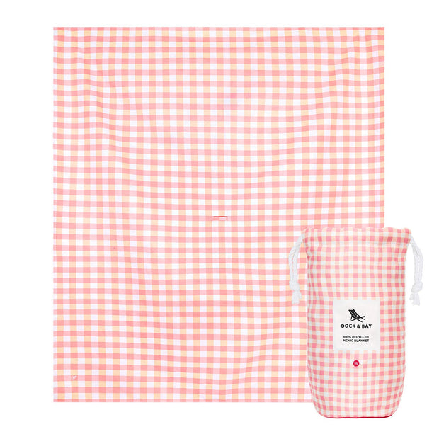 Dock & Bay Picnic Blanket - Strawberries & Cream - Outlet