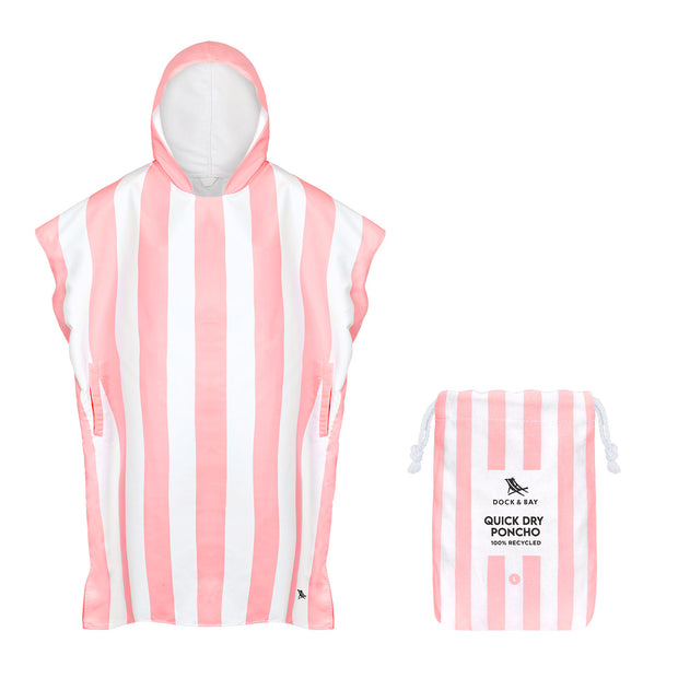 Dock & Bay Poncho - Adults - Malibu Pink - Customised Embroidery Personalised for You