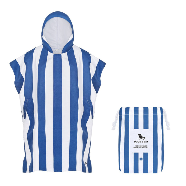 Dock & Bay Poncho Adults - Whitsunday Blue