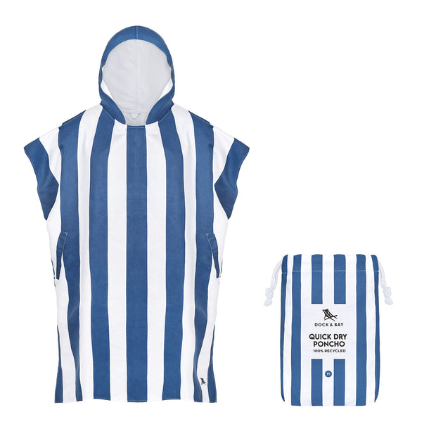 Dock & Bay Poncho - Adults - Whitsunday Blue