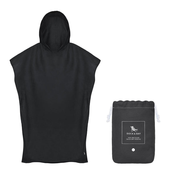 Dock & Bay Poncho - Adults - Fuji Black - Outlet