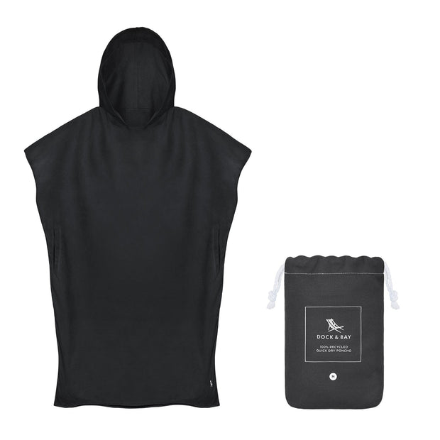 Dock & Bay Poncho - Adults - Fuji Black - Outlet