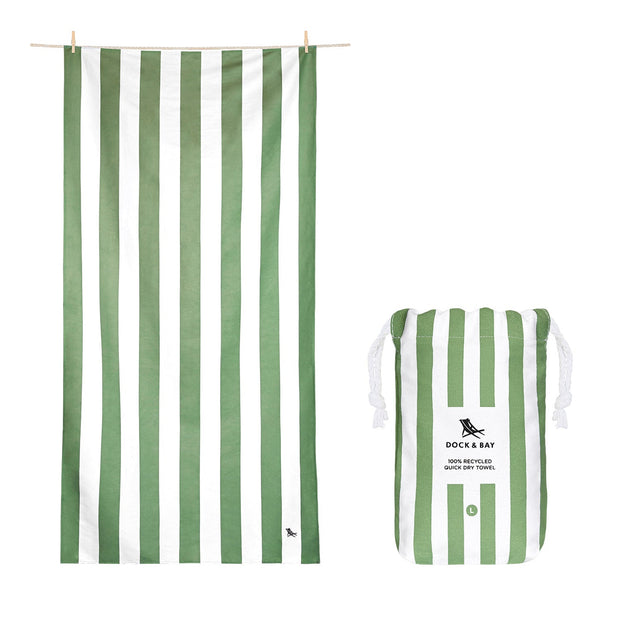 Dock & Bay Quick Dry Towels - Cayman Olive - Customised Embroidery Personalised for You