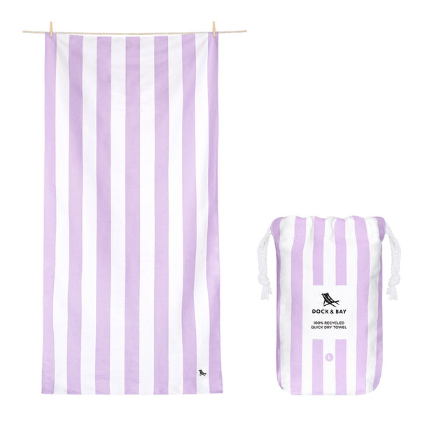 Dock & Bay Quick Dry Towels - Lombok Lilac - Customised Embroidery Personalised for You