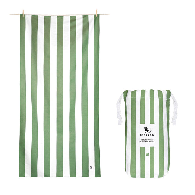 Dock & Bay Quick Dry Towels - Cayman Olive - Customised Embroidery Personalised for You