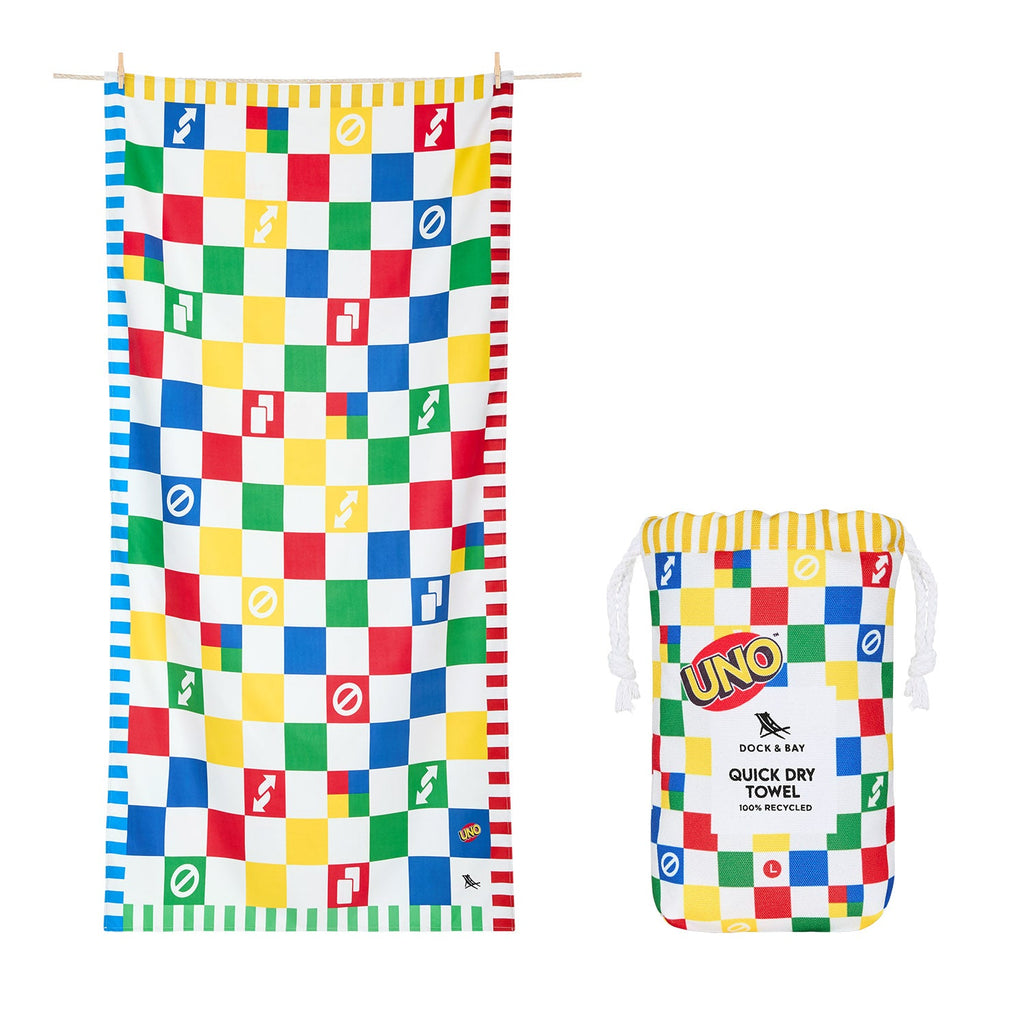 Dock & Bay x UNO Quick Dry Beach Towel - Wild Card