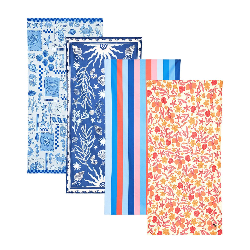 Dock & Bay Quick Dry Towels - Mediterranean Moments (Set of 4)