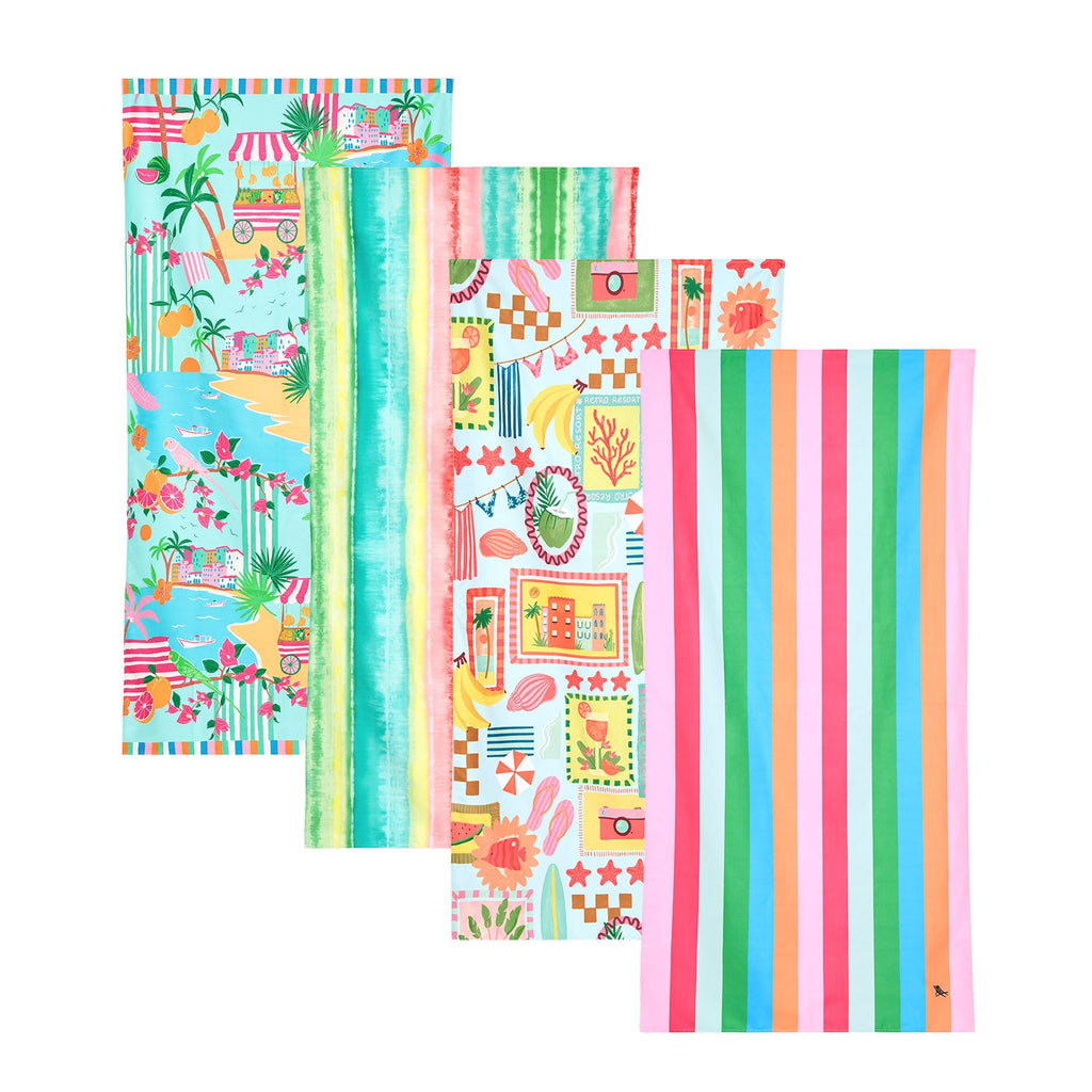 Dock & Bay Quick Dry Towels - Postcards From Paradise (Set of 4)