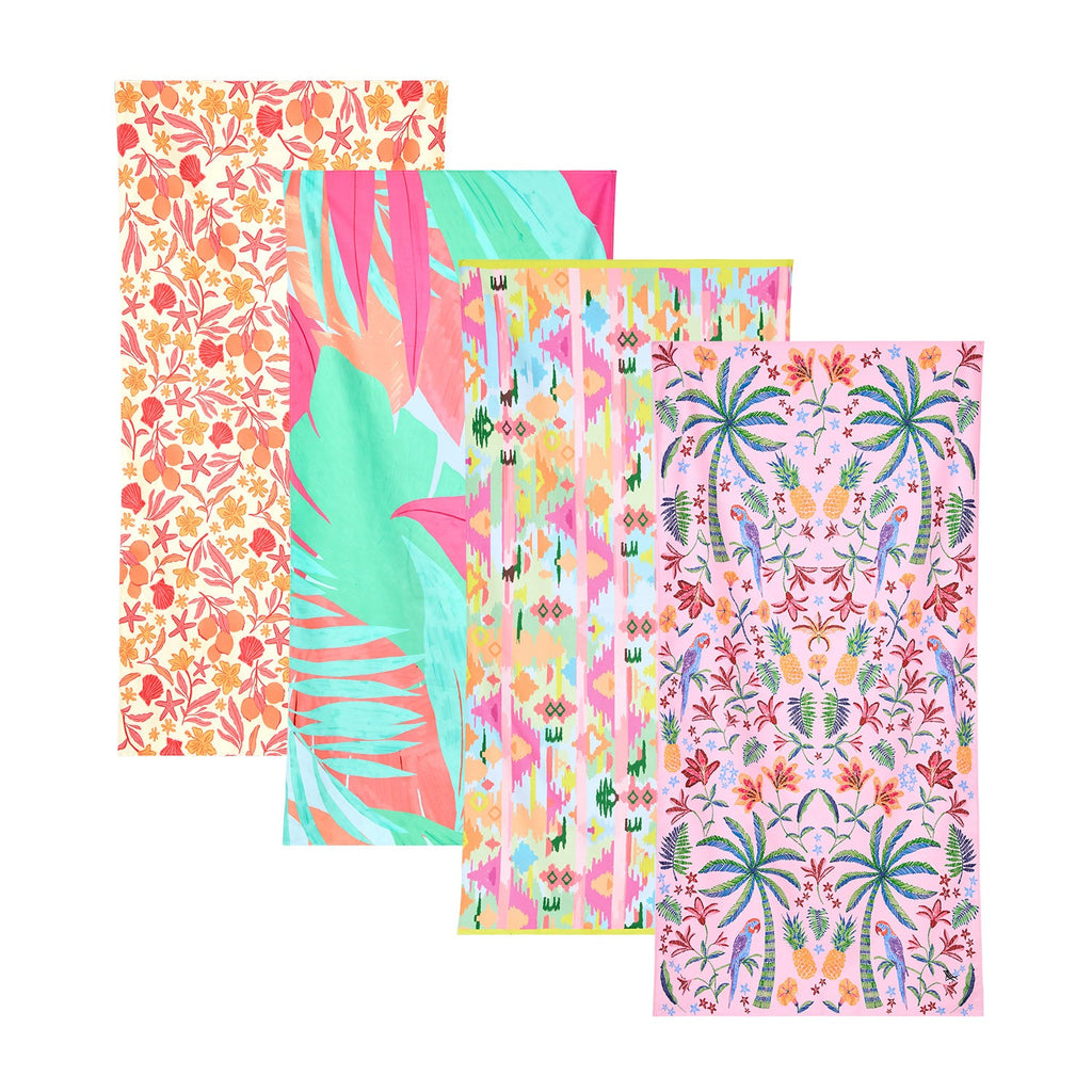 Dock & Bay Quick Dry Towels - Sunset Tropics (Set of 4)