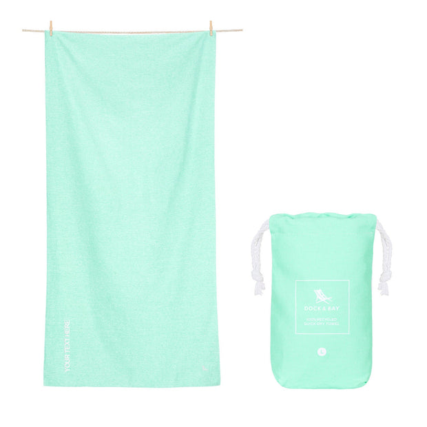 Dock & Bay Quick Dry Towels - Rainforest Green - Customised Embroidery Personalised for You