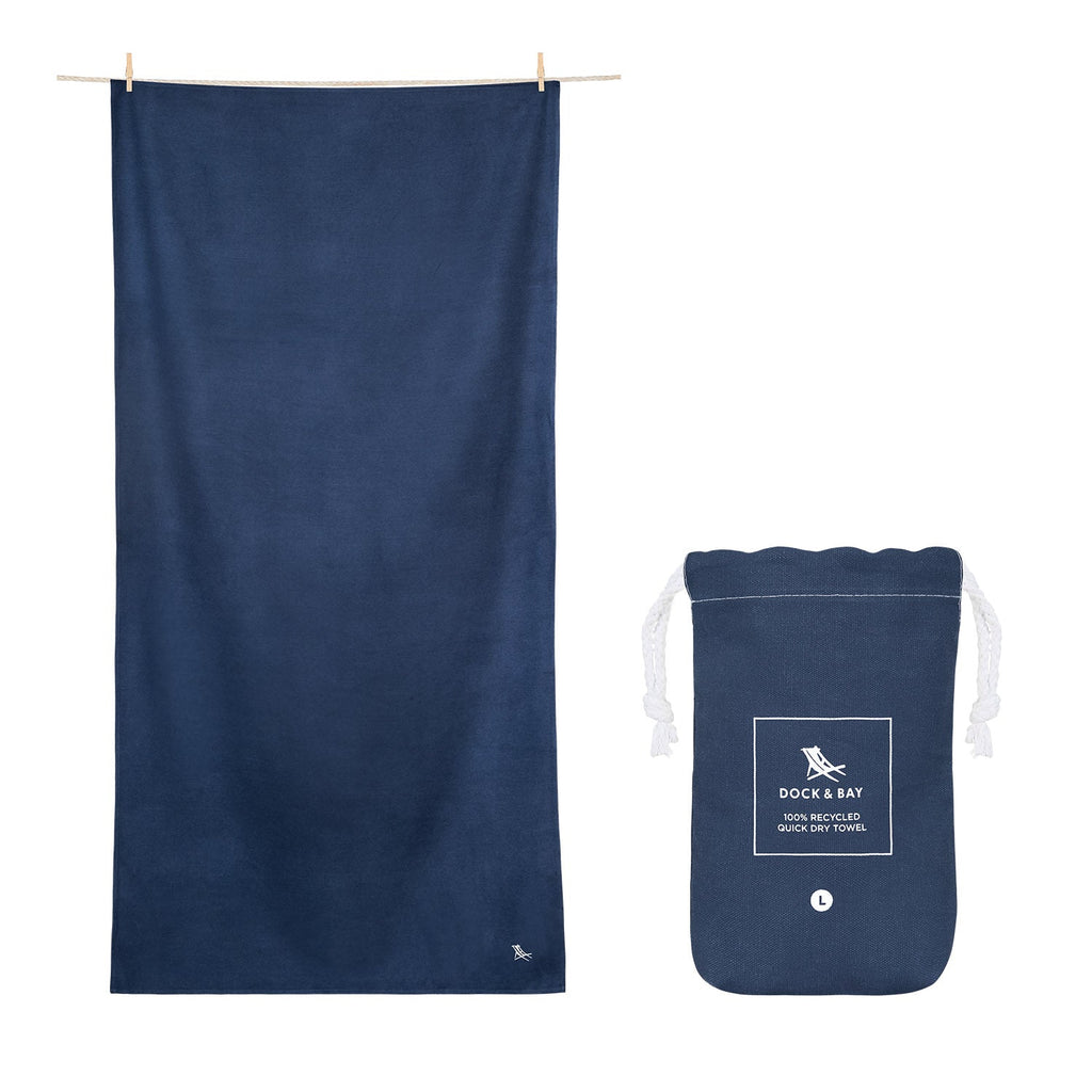 Dock & Bay Quick Dry Towel - Deep Sea Navy