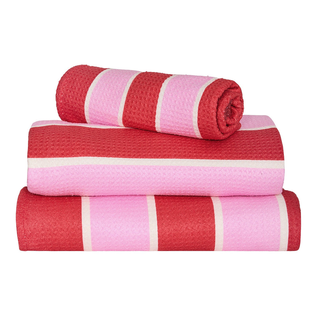 Dock & Bay Quick Dry Bath Towel - Cherry Bomb (Set of 3)