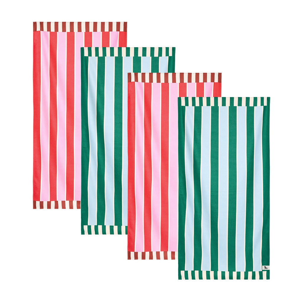 Dock & Bay Quick Dry Bath Towel - Punchy Pairing (Set of 4)