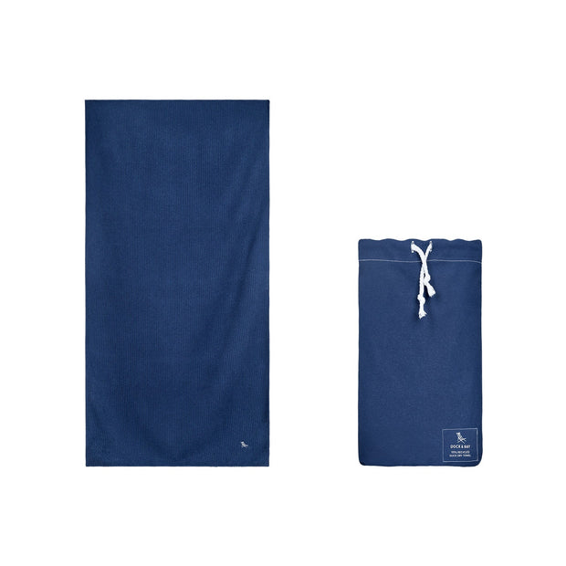 Dock & Bay Bath Towels - Nautical Navy - Customised Embroidery Personalised for You